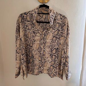 Snakeskin Blouse with collar